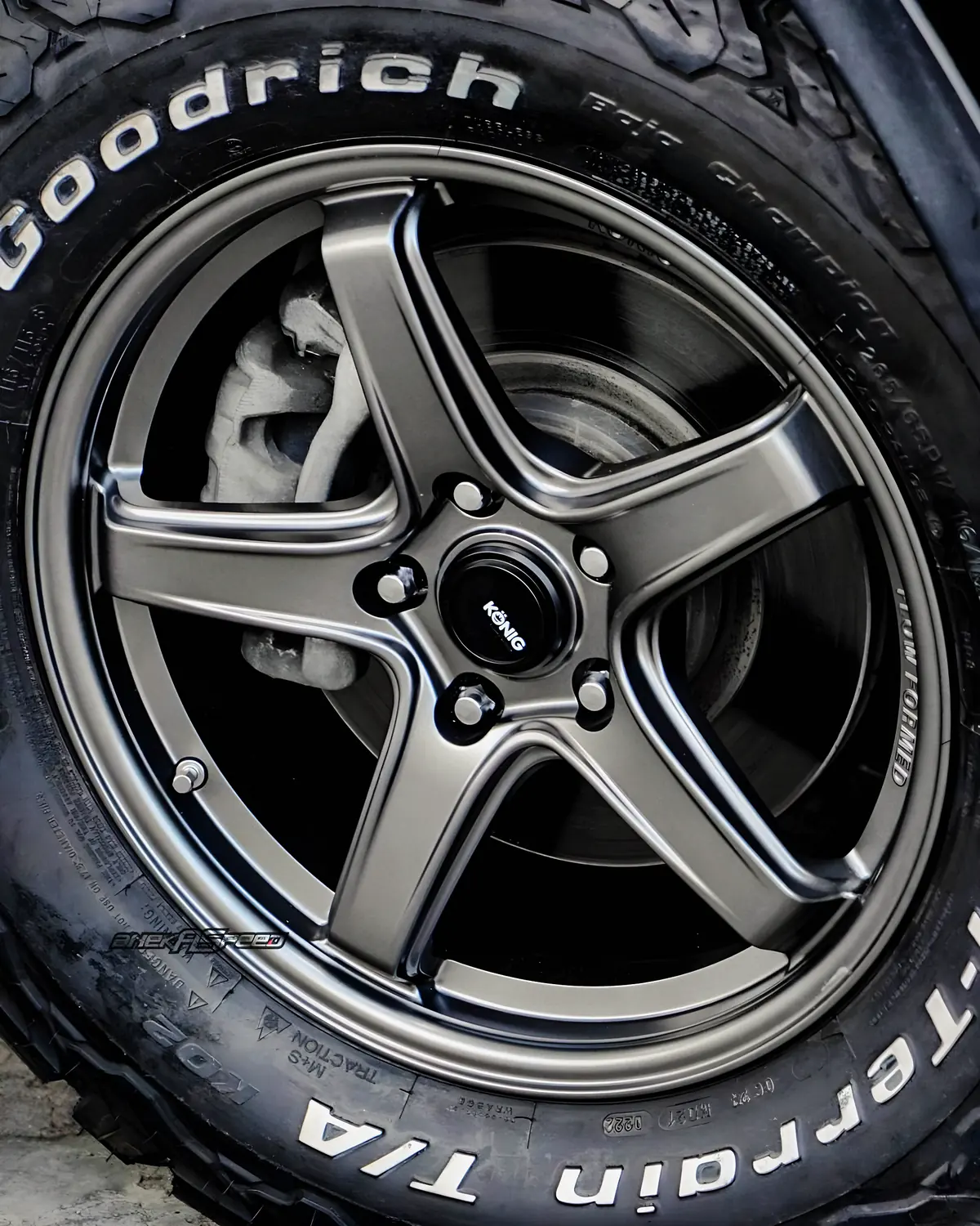 Wheel with a BFGoodrich all-terrain tyre